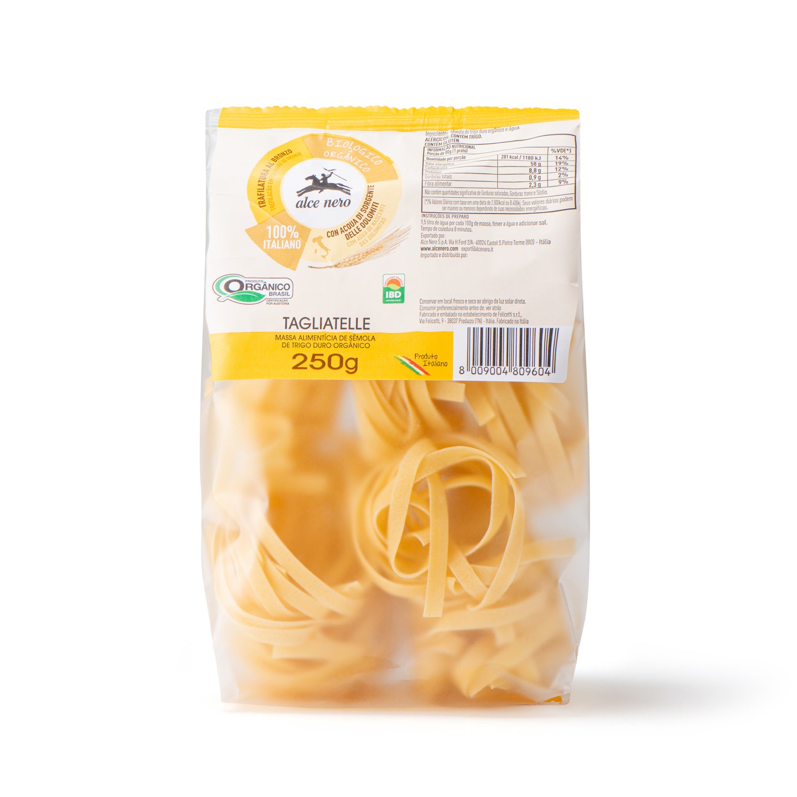 Tagliatelle orgânicas de trigo duro - PN724BR